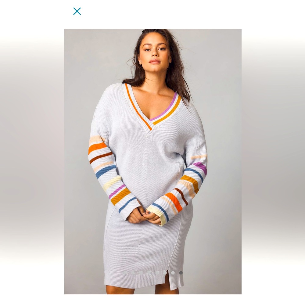 NWOT retail $120. Anthropology brand ribbed knit sweater dress size large/XL.